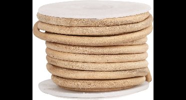 Leerkoord, dikte 4 mm, naturel, 5 m/ 1 rol