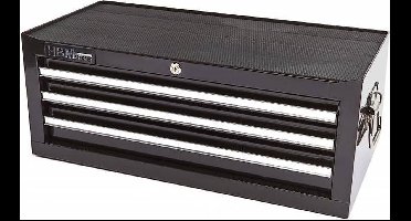 Gereedschapskist / opzetkist 3 laden ZWART