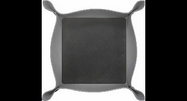 Fisura Dienblad 19 X 19 Cm Kunstleer Zwart