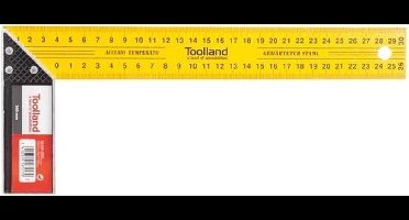 Toolland Winkelhaak, duurzaam gehard staal, aluminium handgreep, lichtgewicht ontwerp, 300 mm