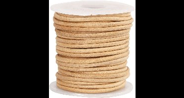 Leerkoord, dikte 2 mm, beige, 10 m/ 1 rol