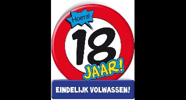 Wenskaarten - 18jr verkeersbord