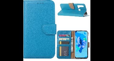 Ntech Hoesje Geschikt voor Huawei P20 lite (2019) Portemonnee / Booktype Hoesje - Blauw