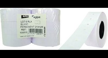 agipa-etiketten voor prijspistolen, 22 x 12 mm