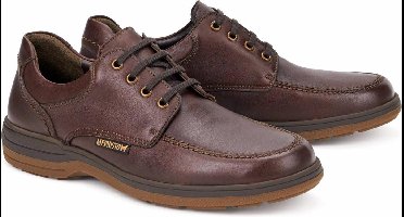 Mephisto DOUK Lederen Heren Veterschoen - Kastanjebruin - Maat 44