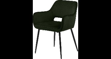 Eetkamerstoel Lucca Met Armleuning Groen - Giga Living