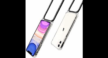 Hoesje Geschikt voor iPhone 11 Anti Shock Hoesje Celebrity Draagriem - Transparant