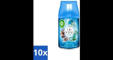 10 x Air Wick - Luchtverfrisser Navulling - Turquoise Oase - Automatische Spray - 250 ml - Luchtverfrisser - Geur - Tropische Geur - Drijfhout - Zeenevel