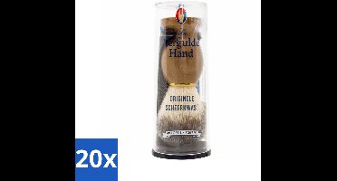 20 x Vergulde Hand Originele Scheerkwast - Scheerkwast - Scheerbeleving - Scheerzeep - Baardharen - Huid Doorbloeding