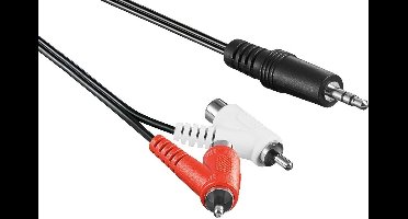 3,5mm Jack - Tulp (m + v) stereo audio kabel - 1,5 meter