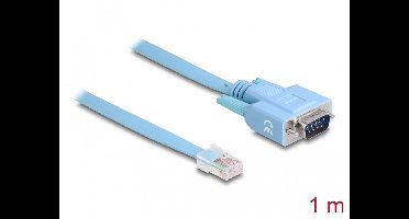 Delock Adapter RS-232 DB9 male to 1 x Serial RS-232 RJ45 male 1 m