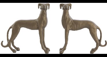 Light & Living - Ornament DOGS - 17x8x18 cm - Brons - Set van 2