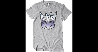 Transformers Distressed Decepticon Shield T-Shirt Heathergrey-XL