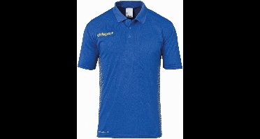 Uhlsport Score Polo Shirt Kind Azuur Blauw-Limoen Geel Maat 140