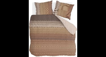Byrklund Dekbedovertrek Crossing Stripes - 240x220 - 100% Polyester - Bruin