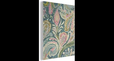 Akoestisch wandpaneel 30x40 cm - Vilt schilderij Patroon - Kleurrijk - Sierlijk - Groen - Akoestische panelen - Geluidsdempende wanddecoratie - Geluidsisolatie woonkamer - Muurdecoratie geluidspanelen