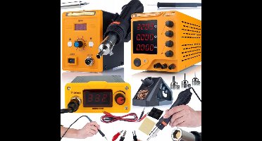 Soldeerstation – Soldeerbout – Hete Lucht Station – Servicekit – Labvoeding – Instelbare Temperatuur – 32V 10A Labvoeding