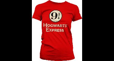 Harry Potter Hogwarts Express Platform 9-3/4 Girly Tee Damen T-Shirt Red-XL