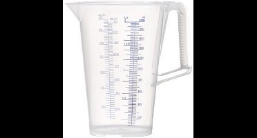 PRESSOL Maatbeker 2l schaalverdeling blauw PP - 7083