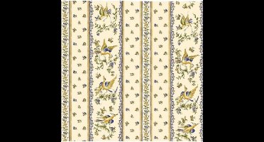 Moustier Blauw Vlekbestendig Rond Provençaals Tafelkleed 100% Polyester