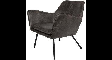 Puur - Berg fauteuil PU-leer donkergrijs