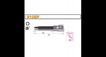 Beat 910bp/6L DOPSLAGSLETEL 3/8" 6mm Kogelkop
