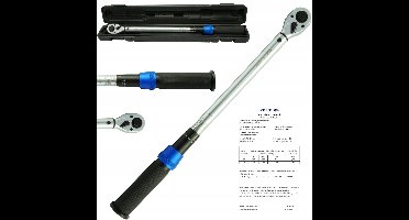 Adler Momentsleutel 1/4" 5-25 Nm Cr-V met Kalibratiecertificaat & Koffer