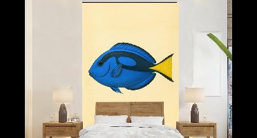 Behang - Fotobehang Blauw - Dory - Vis - Staartvin - Breedte 180 cm x hoogte 280 cm