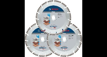 Bosch PRO Multi Material diamant doorslijpschijf 230 x 22,23 mm 3 stuks ( 3x 2608615065 )