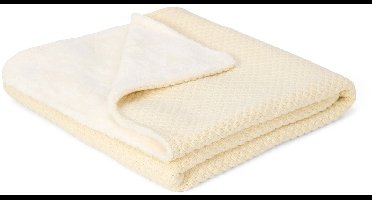 Gebreid wiegdeken - Fleece – Wit – Essentials