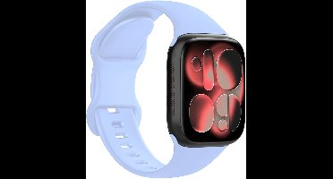 Horloge Band Geschikt voor Apple Watch 1, 2, 3, 4, 5, 6, 7, 8, 9, 10, 11, SE - 42/44/45/46 mm Bandje Siliconen Verstelbaar - Baby Blauw