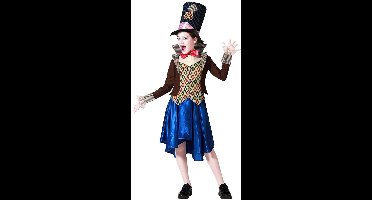 Atosa Gekke Hoedenmaker Meisje Kostuum Bruin 5-6 Years