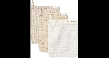 Washandjes set - Beige - Newborn Naturals - Little Goose