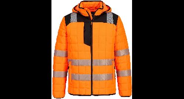 Portwest PW3 Hi-Vis Square Baffle Jack T165 - Oranje/Zwart - L