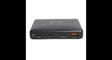 VALUE USB Oplader, 4 Poorts (1x USB-A, 3x USB-C), max. 100W