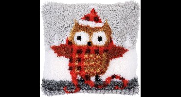 Vervaco - Knoopkussen kit - Kerst - Kerstuil met muts - PN-0155271 - Borduren - Borduurpakket - Borduurpakket volwassenen - Borduurpakket kind