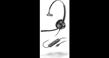 POLY EncorePro 310 Headset Bedraad Hoofdband Kantoor/callcenter USB Type-C Zwart