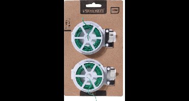 Binddraad 20 m - Staal/polyetheen - Groen - 2 stuks