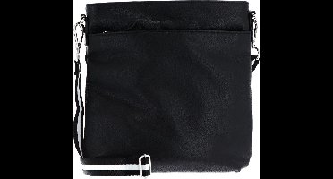 bruno banani Leren Schoudertas Crossbody Bag Black Zwart