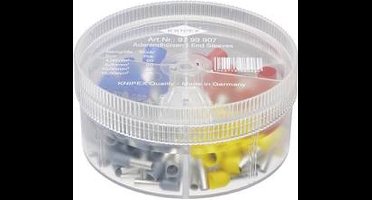 Knipex 97 99 907 Assortiment adereindhulzen 4 mm², 6 mm², 10 mm², 16 mm² Deels geïsoleerd Grijs, Geel, Rood, Blauw 100