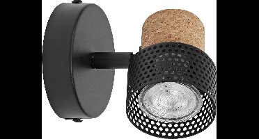 LEDVANCE DECOR SPOT CORK, 1 x 3,4W, 230lm, zwart, spot, verstelbare koppen, veelzijdig gebruik, interieurspot, vervangbare ledlampen, warm witte lichtkleur, GU10