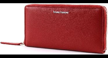 bruno banani Leren Portemonnee Muskat Wallet with Zip Red Rood