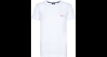 Petrol Industries - Jongens Backprint T-shirt Tealshore - Wit - Maat 176