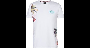 Petrol Industries - Heren Artwork T-shirt Islandcrest - Wit - Maat XL