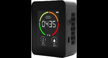 New Age Devi - 3-in-1 Co2 meter - Hygrometer - Luchtvochtigheidsmeter - Zwart