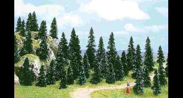 Busch - 100 Stecktannen N/z (Bu6599) - modelbouwsets, hobbybouwspeelgoed voor kinderen, modelverf en accessoires