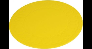 Anti-slip matten rond - 14 cm geel - Able2