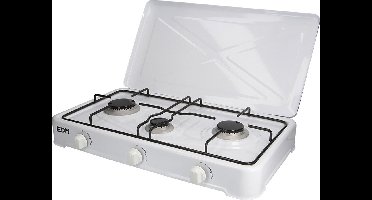 EDM 3-Pits Gaskooktoestel - Camping - Wit - 60x33x12cm