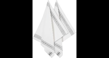 De Witte Lietaer Theedoek Dish, Grijs - 2 stuks - 65 x 70 cm - Katoen/Linnen