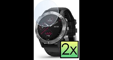 Screenprotector - 2 Stuks - Geschikt voor Garmin Fenix 6 - Extra Sterk - Tempered Glass - Gehard Glas - Beschermglas Screen Cover - Bescherm Protector voor Smartwatch